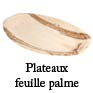 plateaux ovale buffet service feuille de palme